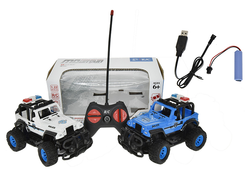 1:22 4-Channel Remote Control Jeep Police Car(Including Batteries)