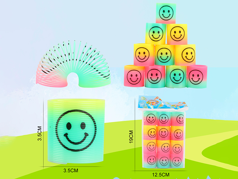 Pad Printing Smiley Face Rainbow Circle 12PCS