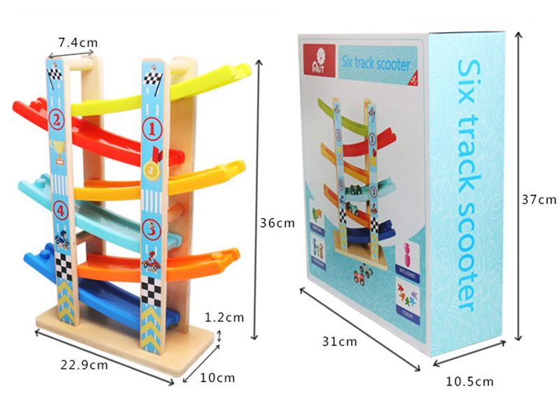 Wooden Six Track Scooter