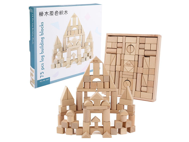Wooden 75pcs Building Blocks