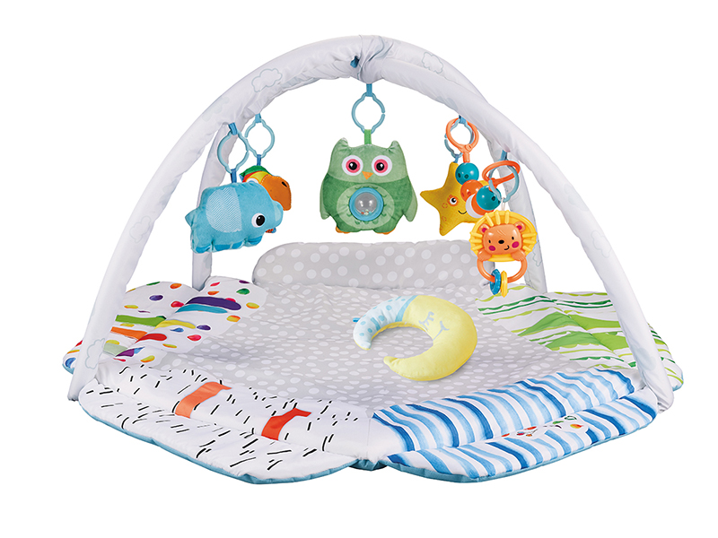 Polygon Play Mat + Plush Moon Pillow