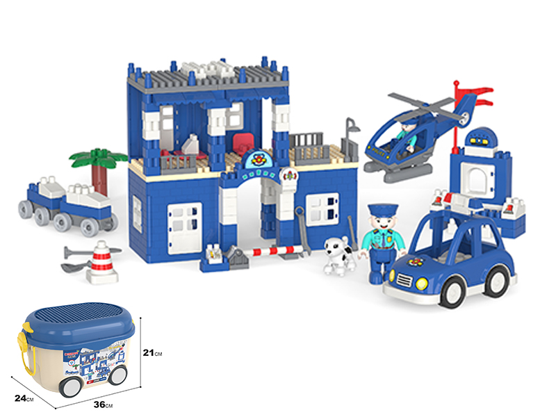 216PCS Police Large Building Blocks