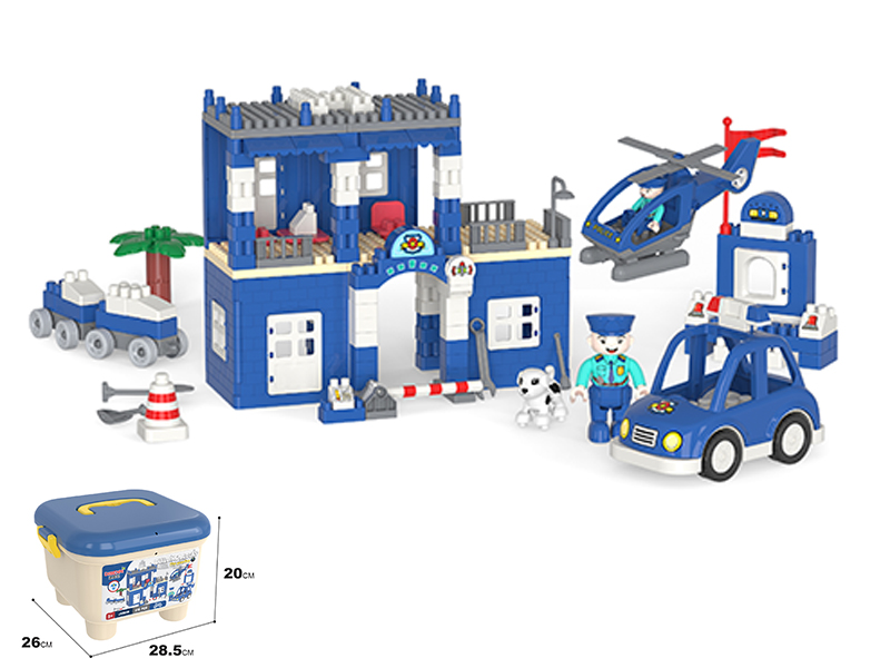 216PCS Police Large Building Blocks