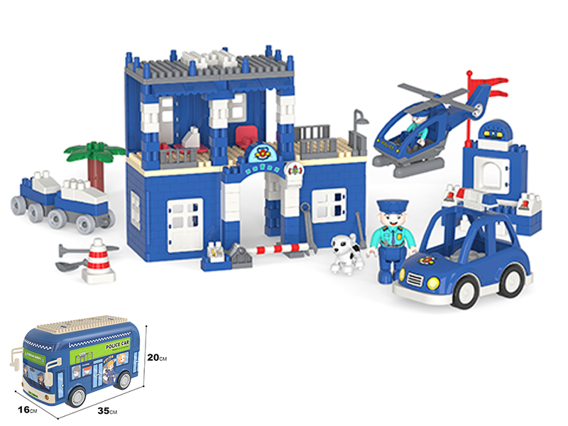 216PCS Police Large Building Blocks