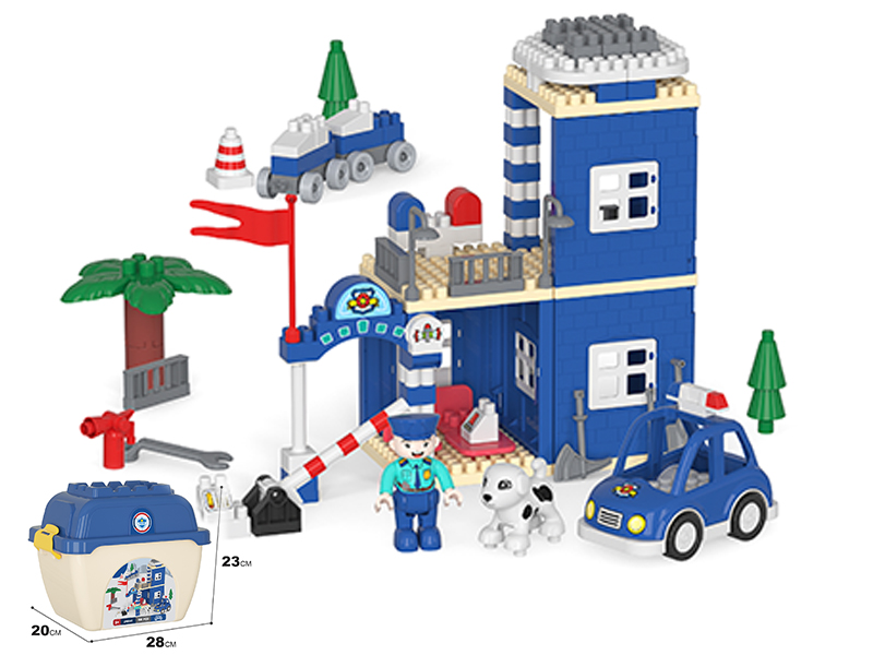 158PCS Police Small Building Blocks