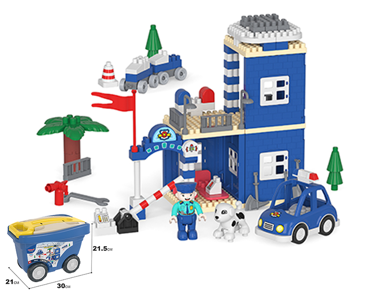 158PCS Police Small Building Blocks