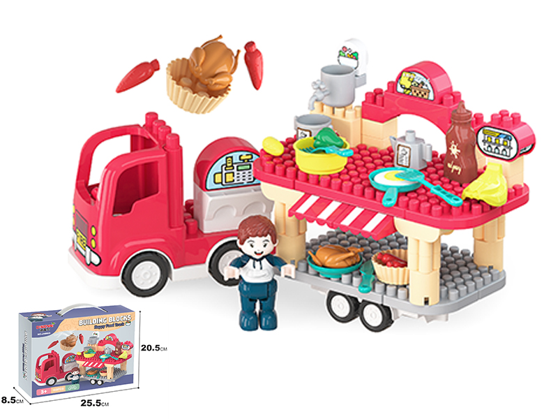 102PCS Kitchen Bus Building Blocks