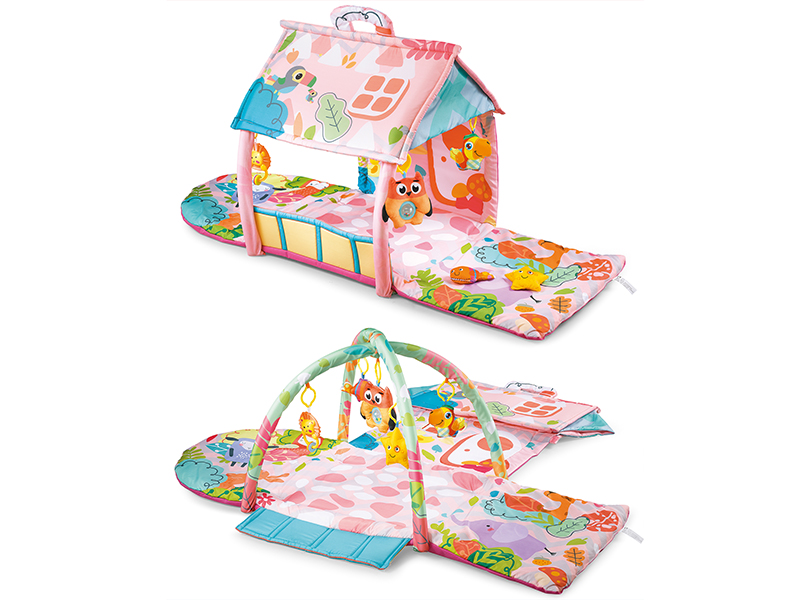 Pink Large House Baby Play Mat