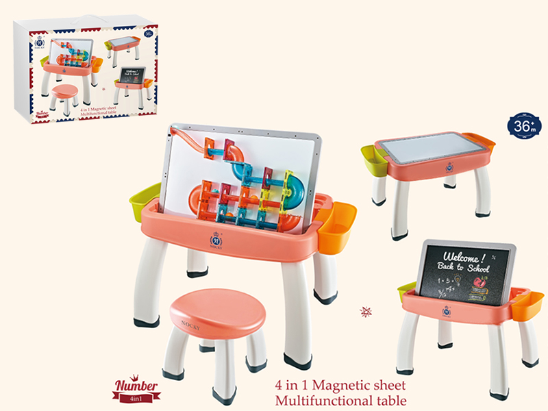4 In 1 Magnetic Sheet Multifunctional Building Blocks Table