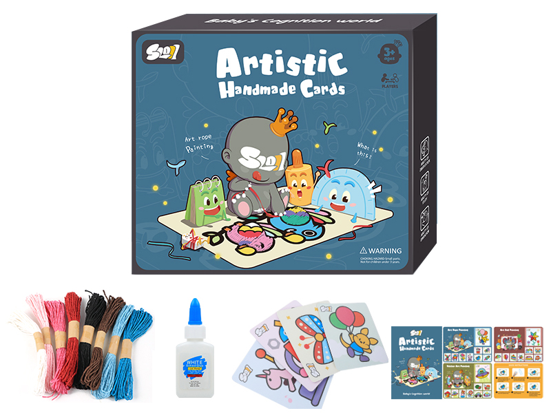 Artistic Handmade Cards -Art Rope Painting