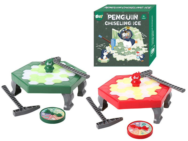 Penguin Chiseling Ice