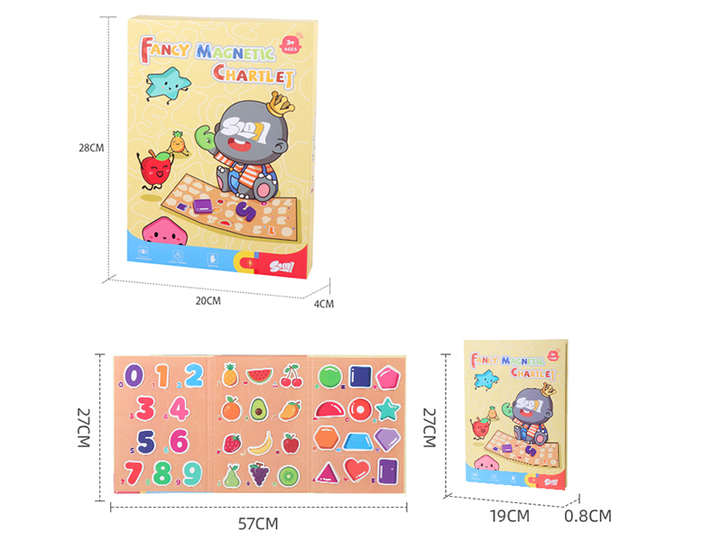 Magnetic Fruit,Shape,Number 3 In 1