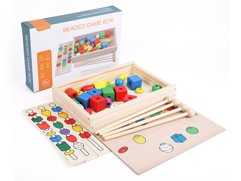 Wooden Beaded Game Box