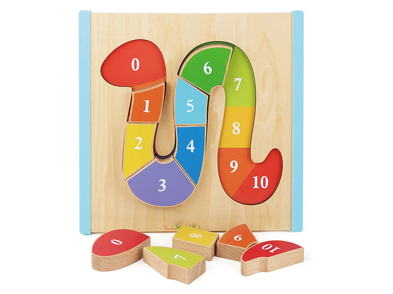 Wooden S-Shaped Numerically Puzzle Board