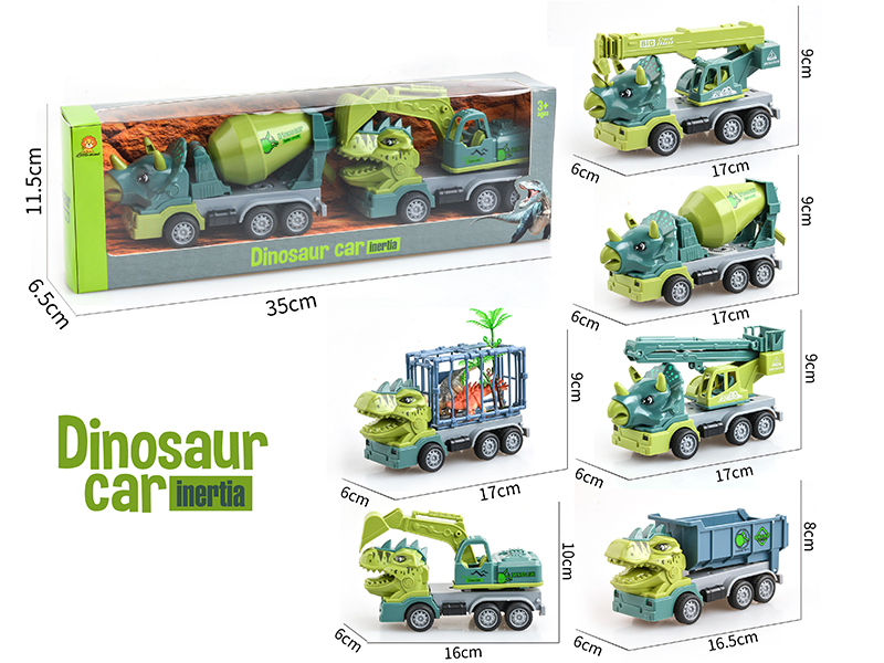 Friction Dinosaur Car 2PCS