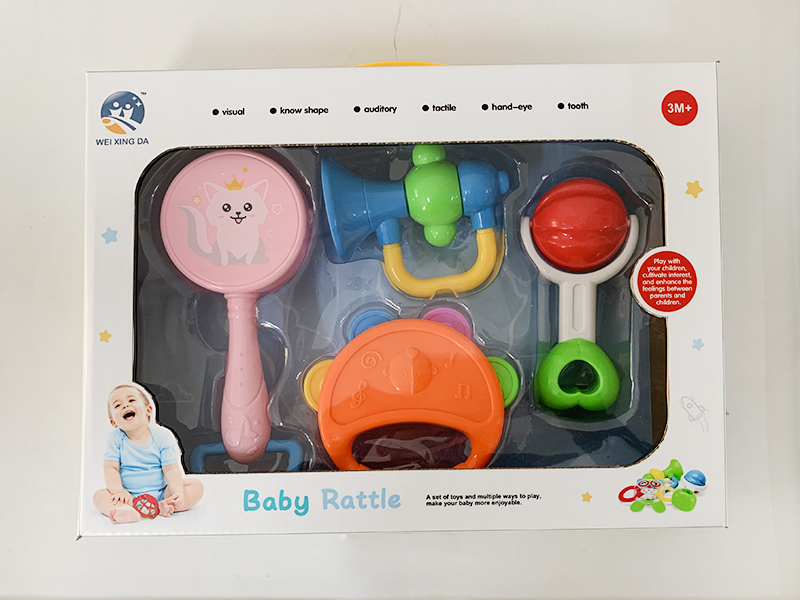 Baby Rattles  & Teether 4pcs