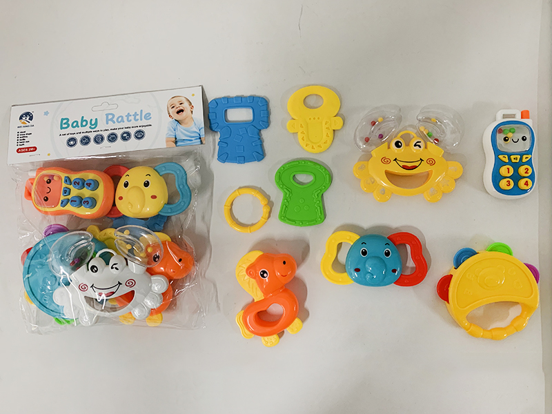 Baby Rattles  & Teether 9pcs
