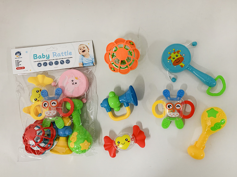 Baby Rattles  & Teether 6pcs