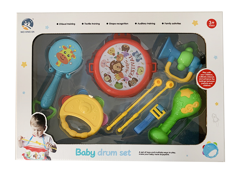 Baby Rattles Drum Set 8pcs