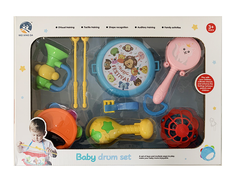 Baby Rattles Drum Set 9pcs