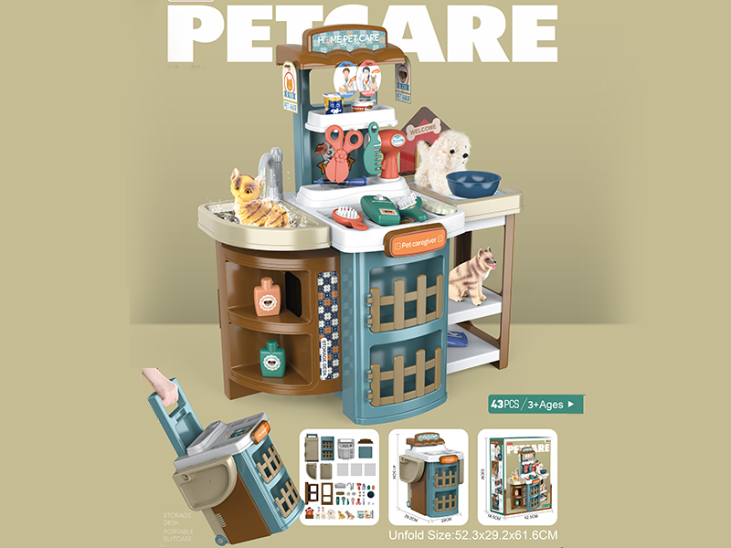 2 In 1 Multifunctional Pet Caregiver Storage Desk Portable Suitcase