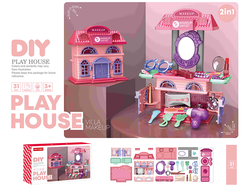 2 In 1 Makeup Villa(31pcs)