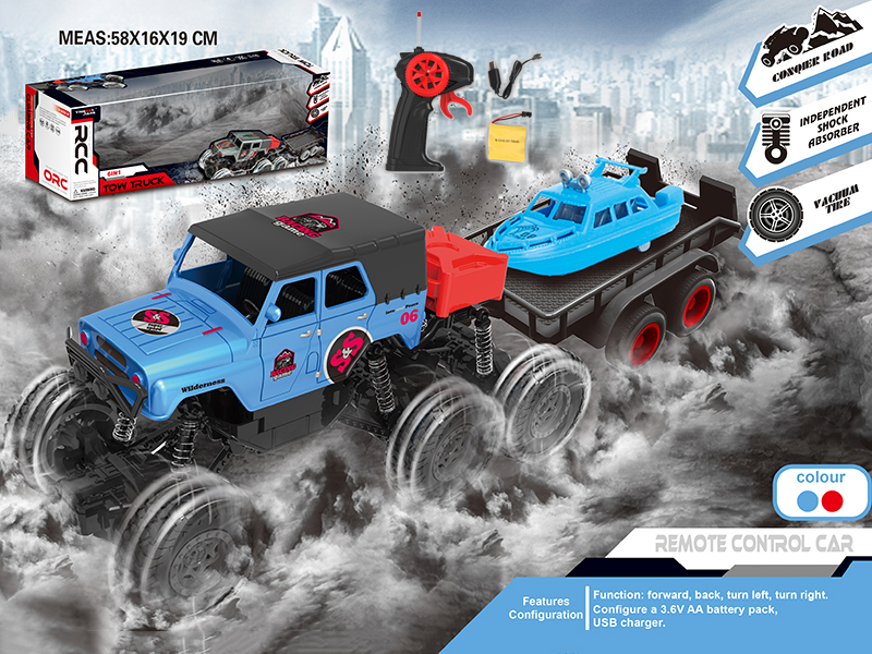 1:18 4CH Six-Wheeled Remote Control Climbing Tow Truck