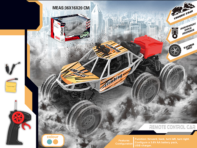 1:18 Alloy 4CH Six-Wheeled Remote Control Climbing Car