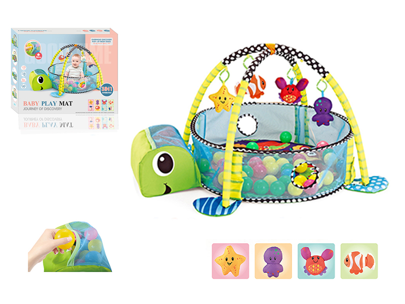 3 In 1 Tortoise Game Ball Pool With 12 Balls