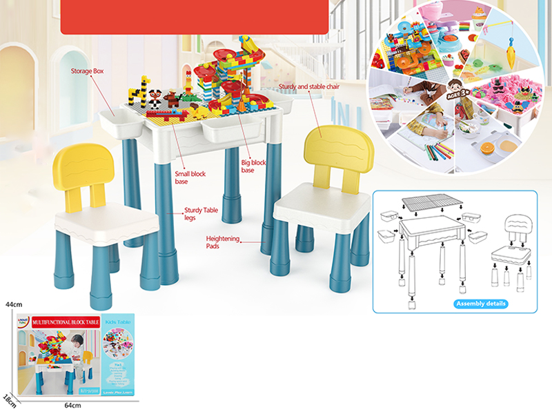 Large Small Particles Building Blocks Table