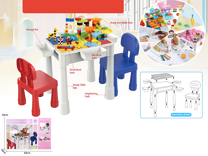 Large Small Particles Building Blocks Table