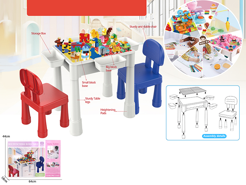 Large Small Particles Building Blocks Table