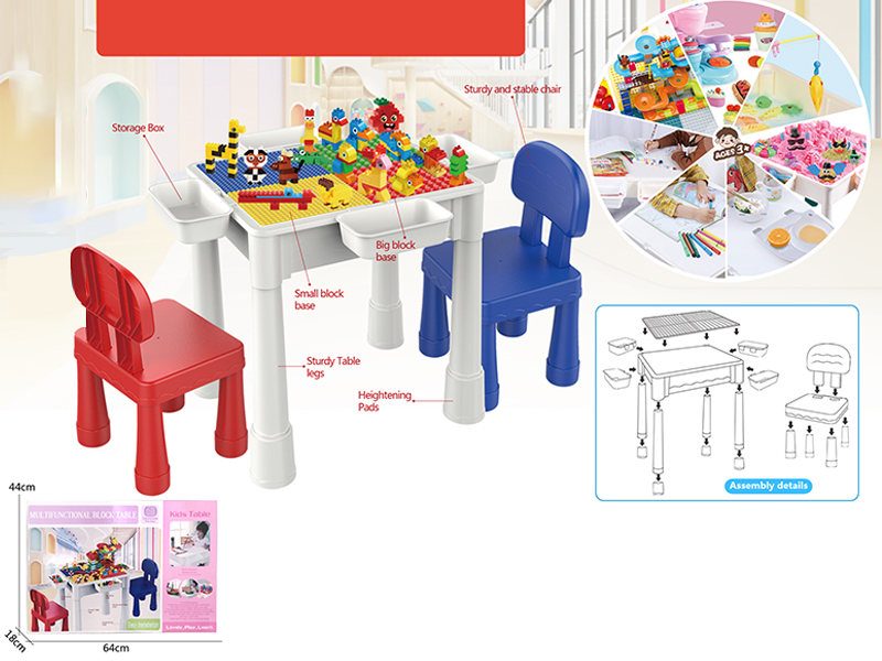 Large Small Particles Building Blocks Table