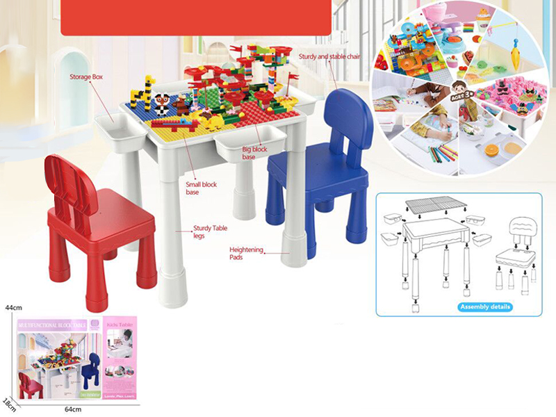 Large Small Particles Building Blocks Table