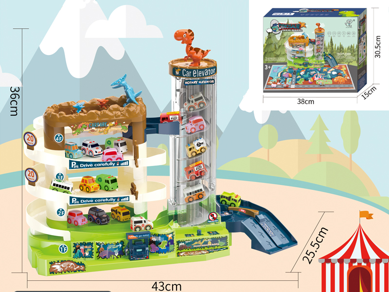 4Layer Dinosaur Parking Building