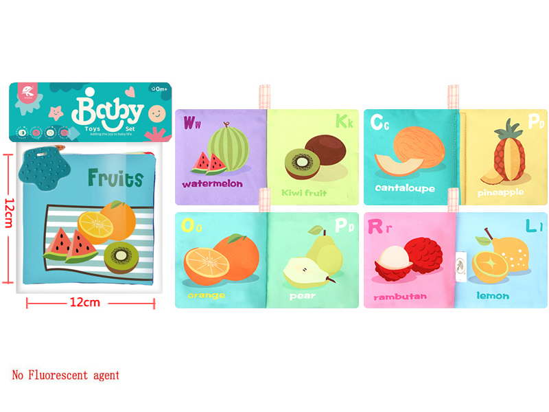 Fruits Cloth Book With Teether ,BB Whistle