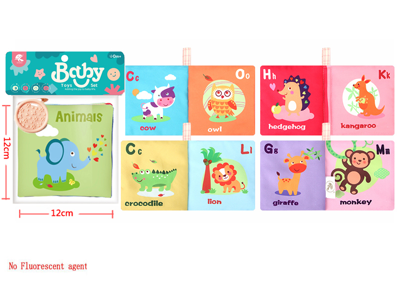 Animals  Cloth Book With Teether ,BB Whistle