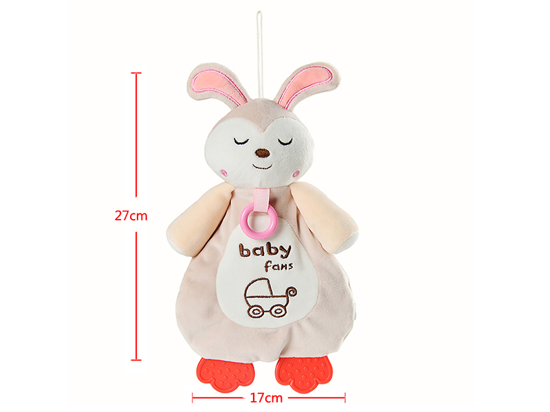 Rabbit Baby Soothing Hand Puppet With Teether