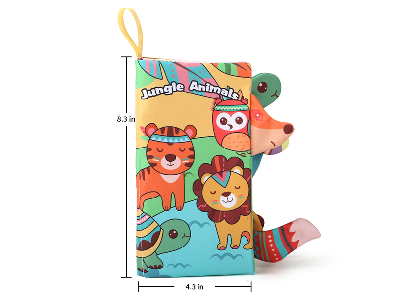 Jungle Animal Tail Cloth Book
