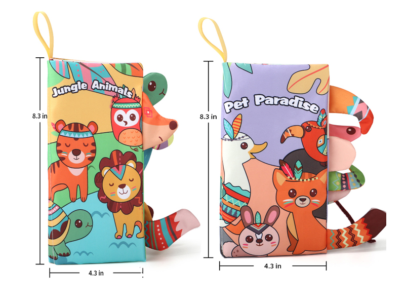 Jungle Animal Pet Paradise Tail Cloth Book