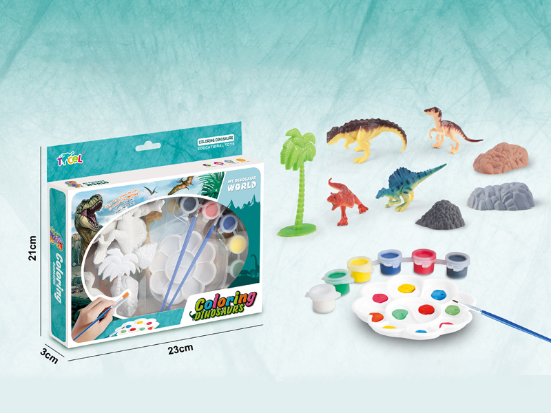 4PCS DIY Dinosaur Coloring