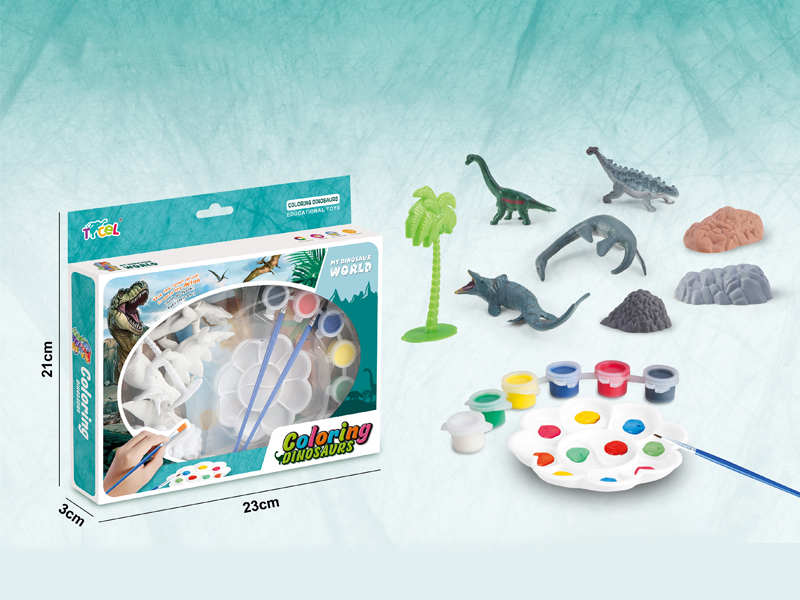 4PCS DIY Dinosaur Coloring