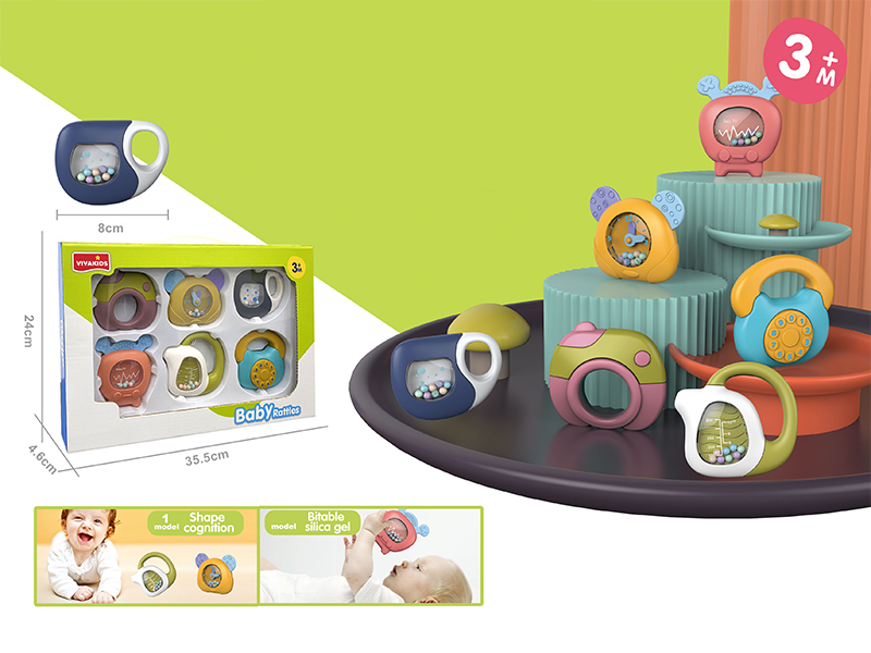 8PCS Baby Rattles