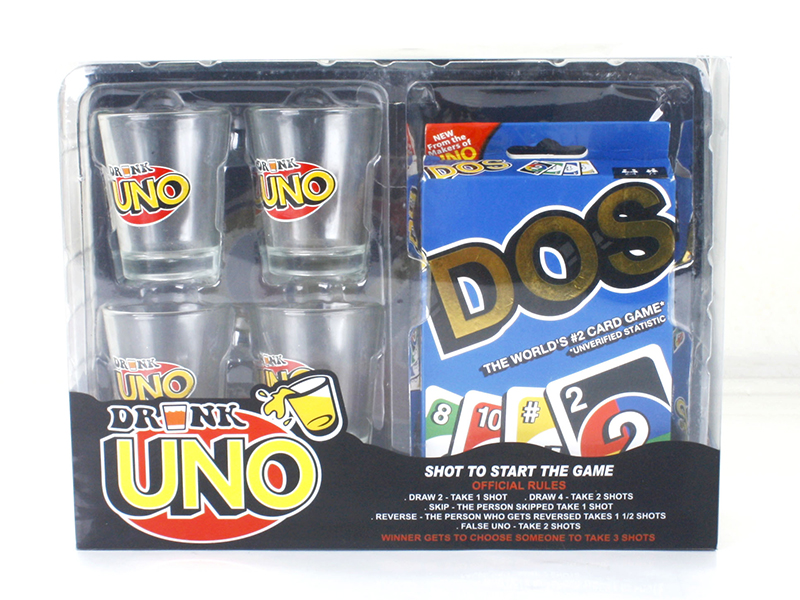 UNO Drinking Game( (4 Cups + A Set Of Card)