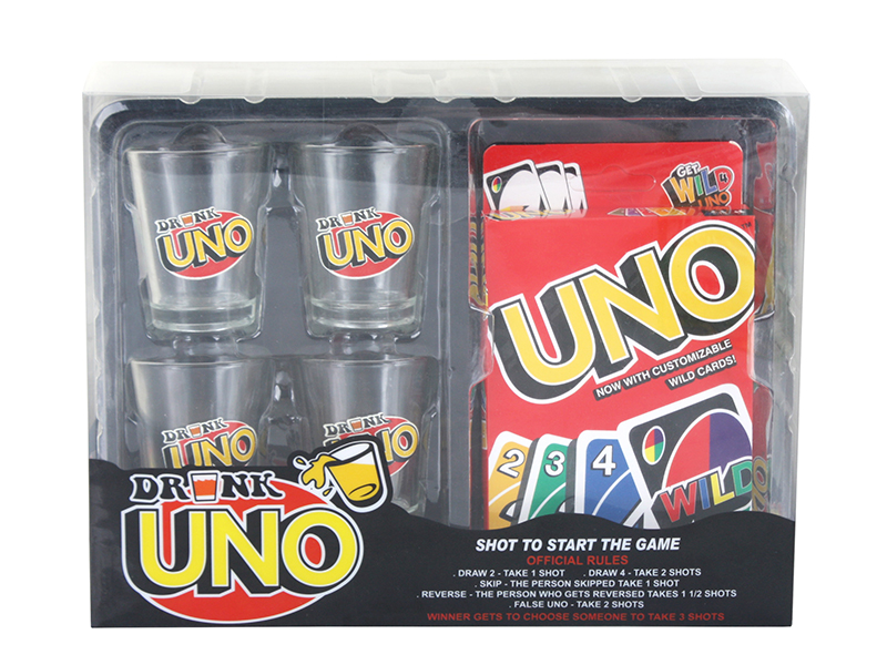 UNO Drinking Game( (4 Cups + A Set Of Card)