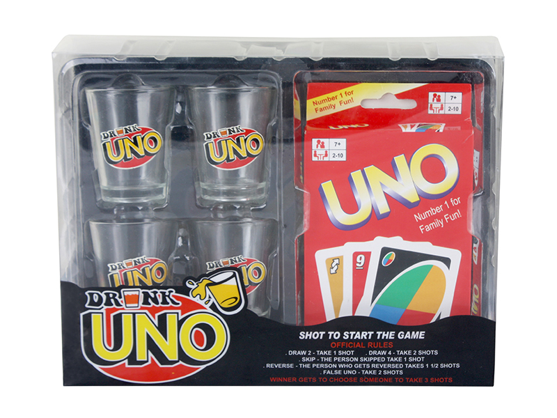 UNO Drinking Game( (4 Cups + A Set Of Card)