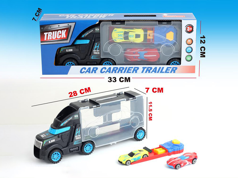 Slide Car Carrier Trailer + Catapult + 2PCS AB Car