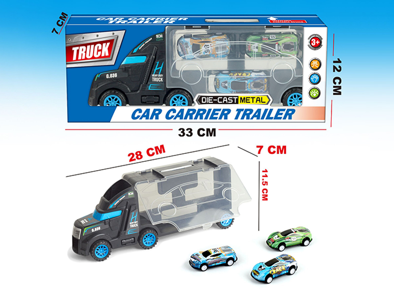 Slide Car Carrier Trailer + 3PCS Slide Car