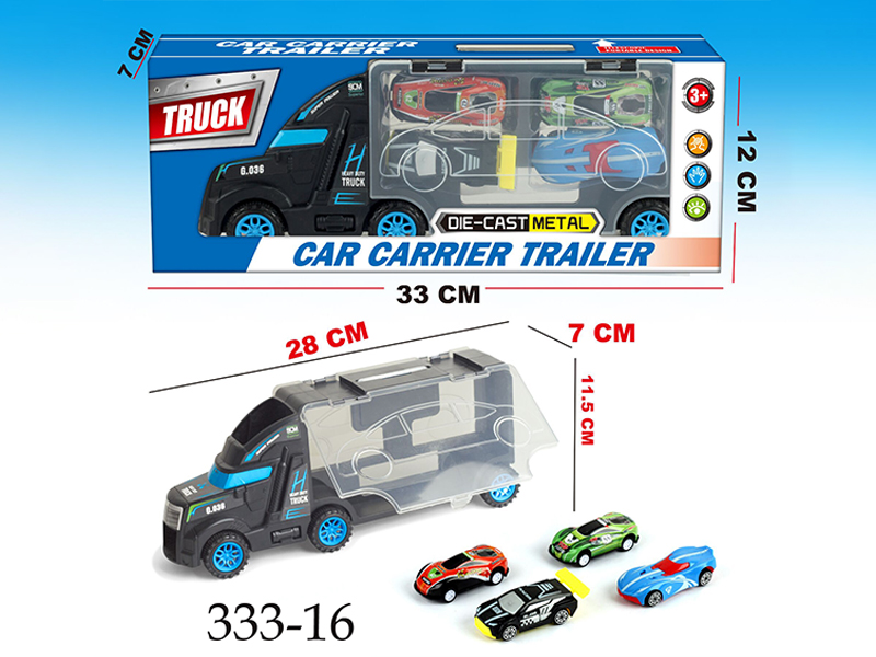 Slide Car Carrier Trailer + 2PCS Slide Car + 2PCS AB Car