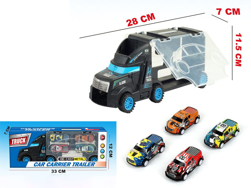 Slide Car Carrier Trailer + 4PCS Cross Country Car